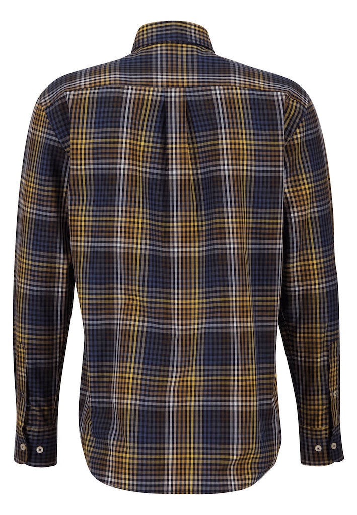Button Down Check Shirt - Navy