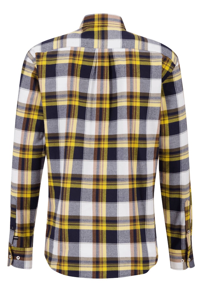 Button Down Big Check Shirt - Navy