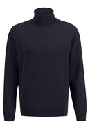 Plain Roll Neck Jumper - Navy