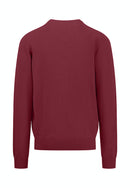 V Neck Jumper - Ruby Red