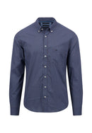 Button Down Print Shirt - Navy