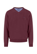 V Neck Jumper - Deep Merlot
