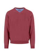 V Neck Jumper - Berry