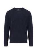 Merino Round Neck Jumper - Navy