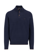 Troyer Button Jumper - Navy