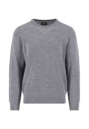 Merino Round Neck Jumper - Steel