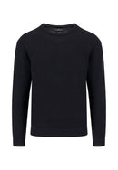 Merino Round Neck Jumper - Black