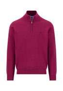Troyer Zip Superfine Jumper - Grape