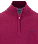 Troyer Zip Superfine Jumper - Grape