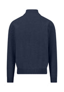 Troyer Zip Superfine Jumper - Ink Blue