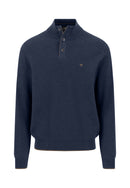 Troyer Button Jumper - Ink Blue