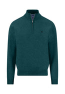 Troyer Zip Superfine Jumper - Teal