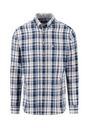 Twill Check Shirts - Navy