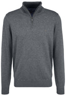 Plain Troyer Zip Jumper - Steel