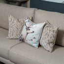Rustic Stag In The Snow Velvet Cushion