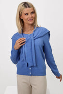 Fern Cardigan & Scarf - Blue