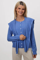 Fern Cardigan & Scarf - Blue