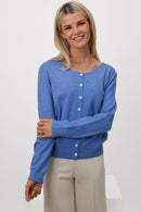 Fern Cardigan & Scarf - Blue