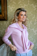 Fern Cardigan & Scarf - Light Pink