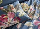 Floral Humming Bird Duvet Cover Set - Navy
