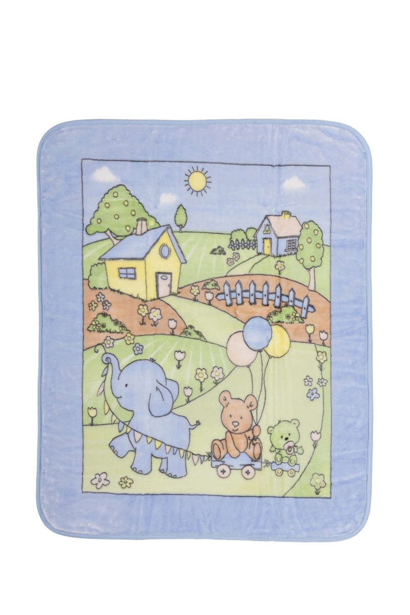 Fleece Baby Blanket - Blue
