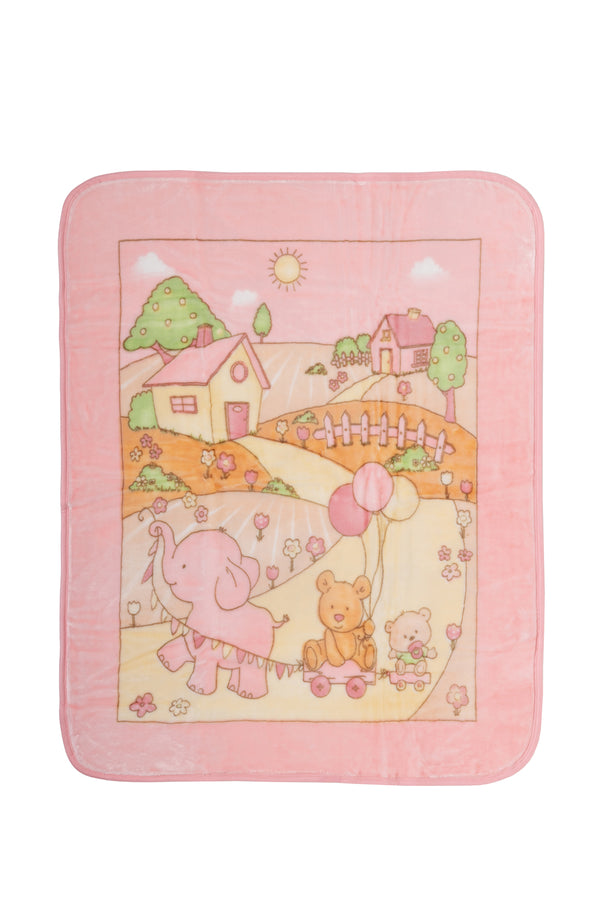 Fleece Baby Blanket - Pink