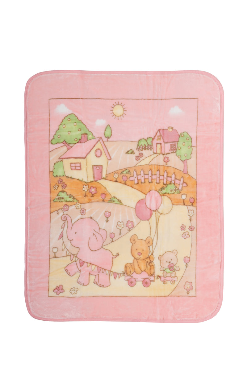 Fleece Baby Blanket - Pink