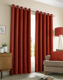 Amberley Eyelet Readymade Curtains - Terracotta