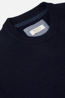Franco Round Neck Jumper - Navy