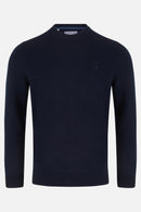 Franco Round Neck Jumper - Navy