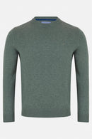 Franco Round Neck Jumper - Sage Green