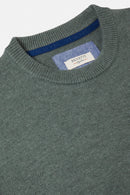 Franco Round Neck Jumper - Sage Green