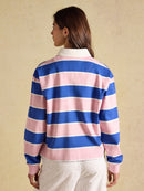 Lara Stripe Rugby Shirt - Pink & Blue Stripe