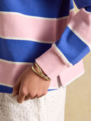 Lara Stripe Rugby Shirt - Pink & Blue Stripe