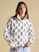 Lulworth Print Funnel Neck Sweat - Cream Foulard Print