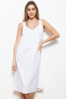 Wide Strap Nightdress - White