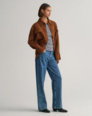 Striped Rib Long Sleeve T-Shirt - Evening Blue