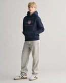 Archive Shield Hoodie - Evening Blue