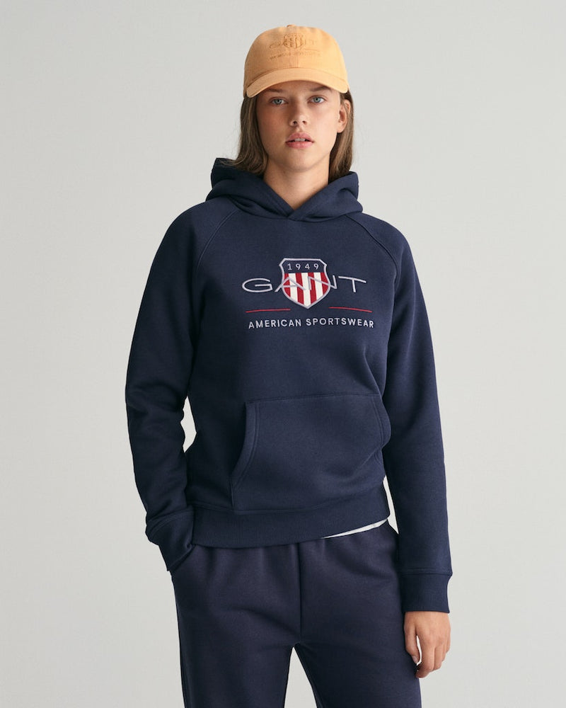 Archive Shield Hoodie - Evening Blue