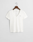 Shield V Neck T-Shirt - White