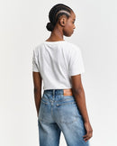 Shield V Neck T-Shirt - White