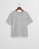 Breton Round Neck T-Shirt - Eggshell