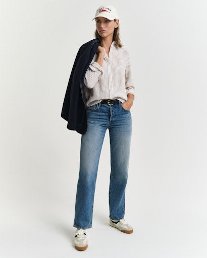 Striped Linen Shirt - Dry Sand