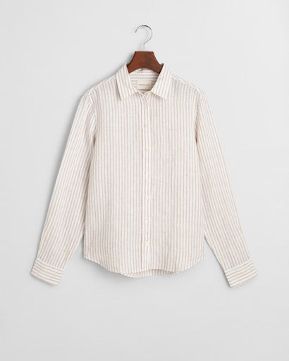 Striped Linen Shirt - Dry Sand