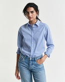 Poplin Striped Shirt - Perfect Blue