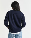 Shield Round Neck Sweatshirt - Evening Blue