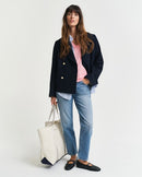 Shield V Neck T-Shirt - Geranium Pink