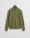 Shield Cotton Half Zip Sweatshirt - Washed Olive