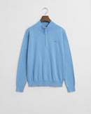 Gant Shield Cotton Half Zip Sweatshirt - Dream Blue