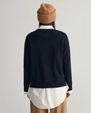 Lambswool Round Neck Jumper - Evening Blue